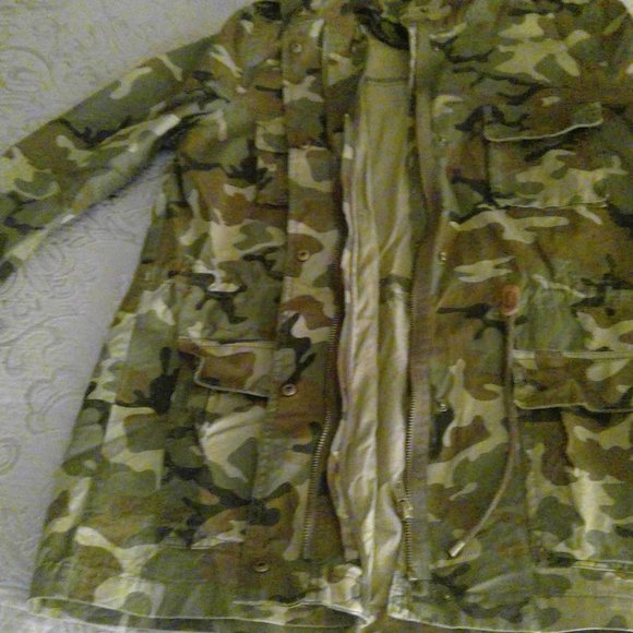 Womens Large Love Tree Fatigue Print lightweight jacket 100% cotton - Picture 4 of 7